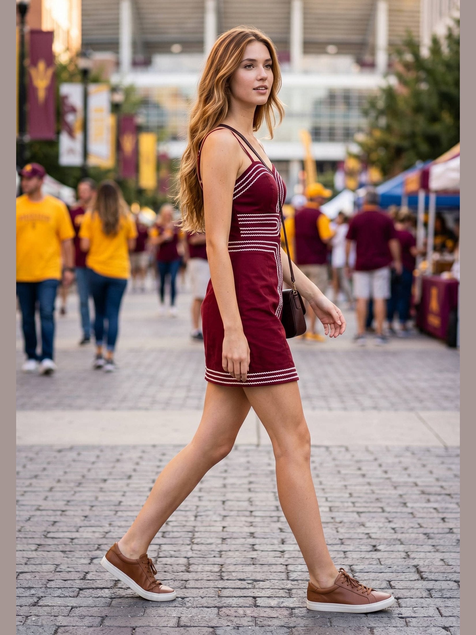 Gameday Mini Dress - Crimson