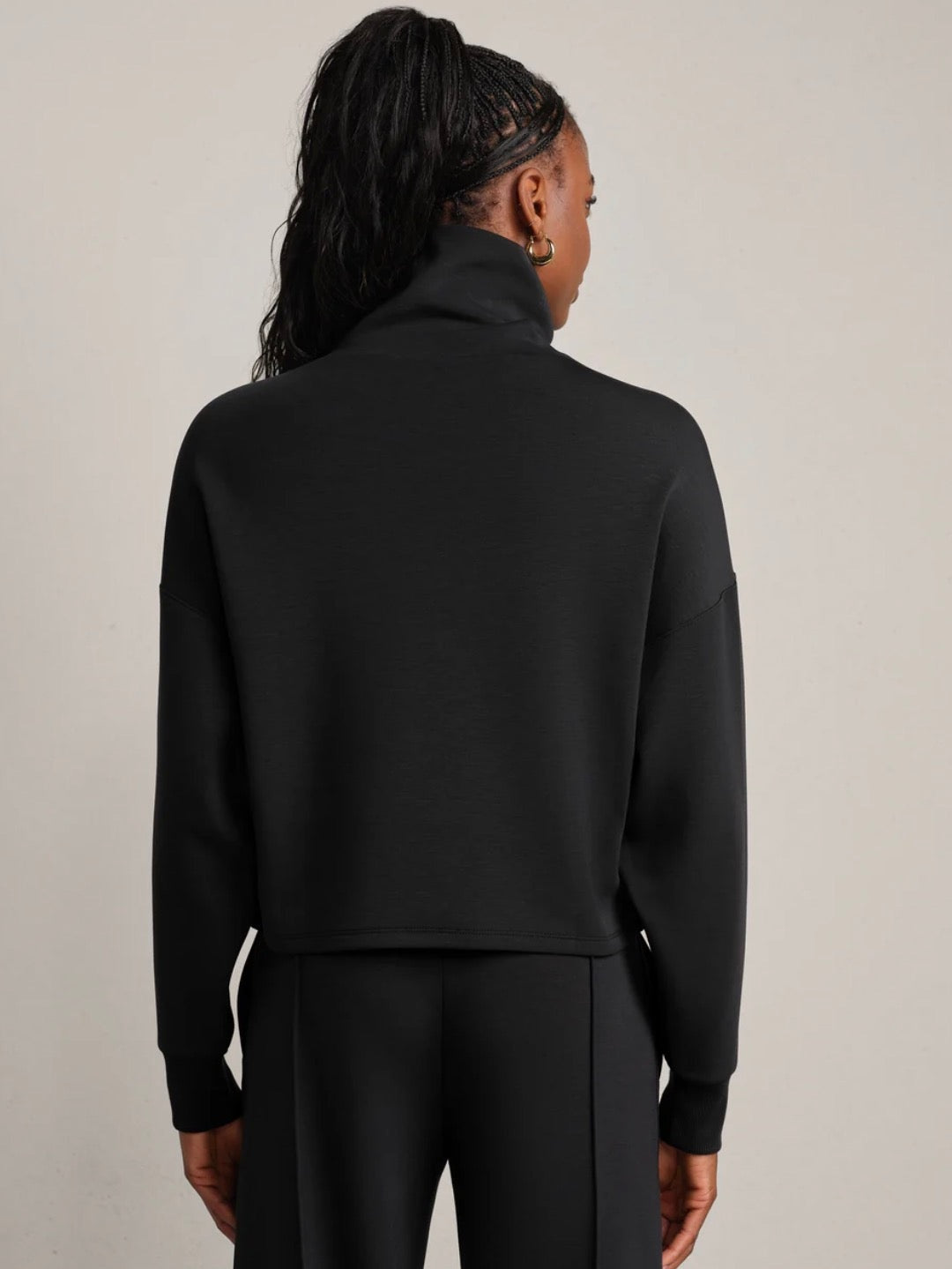Dream Glow Mock Neck - Pure Black Heather