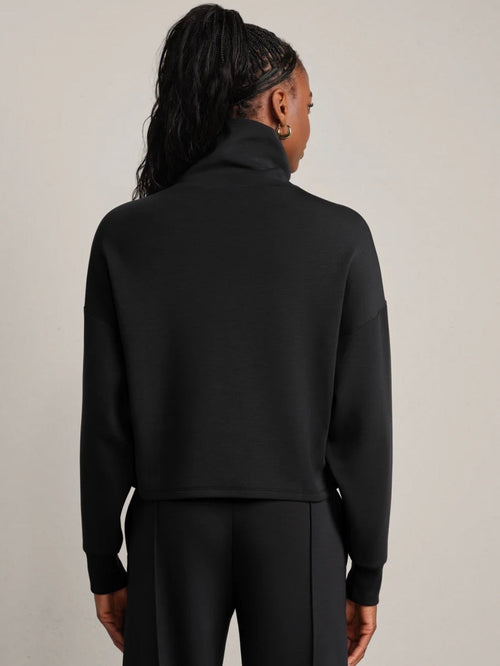 Dream Glow Mock Neck - Pure Black Heather