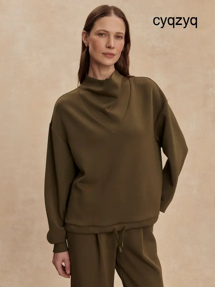 Betsy Sweatshirt - Military Olive - Active Outerwear