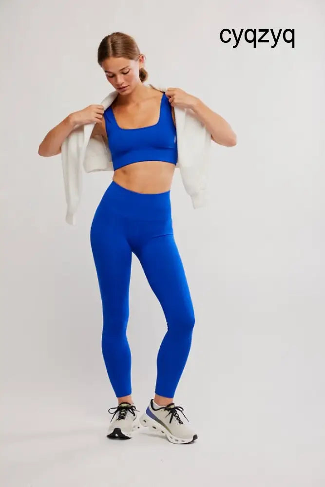 Good Karma Legging Electric Blue - Active Pants and Leggings