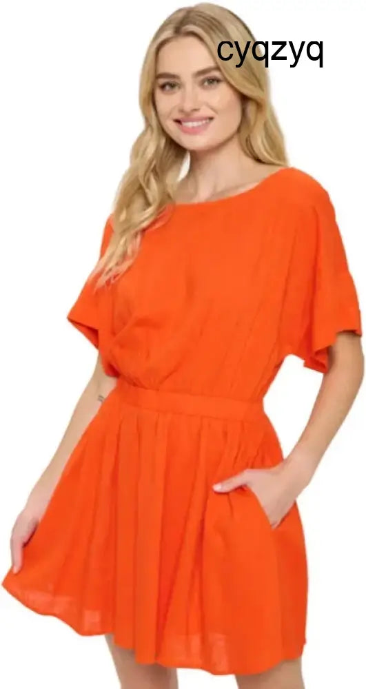 Sunset Brush Shirt Dress - Mini Dress