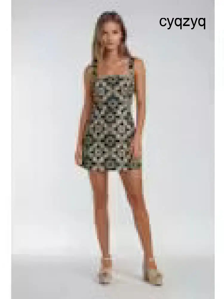 Well Romper in Luxe Trellis - Mini Dress