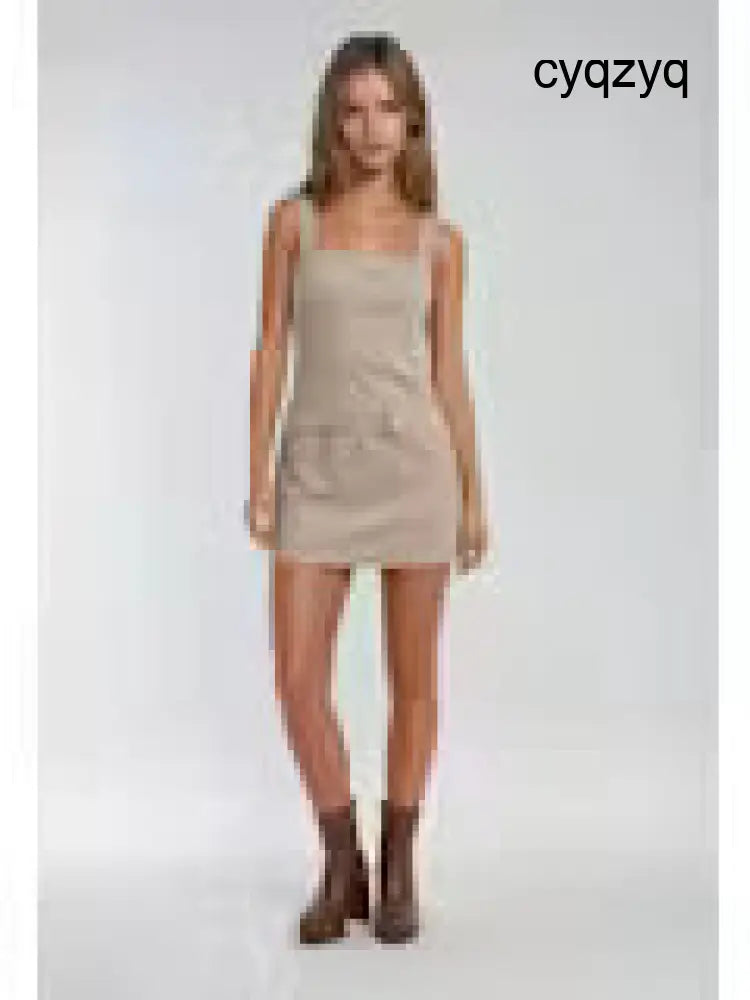 Well Romper in Taupe Greige - Mini Dress